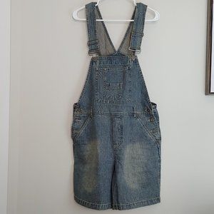 Reitman's Women's Size 11 Blue Jean Bib Overall Shorts Pockets Adjustable Straps